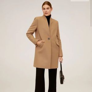 NWT Mango Straight-cut wool coat